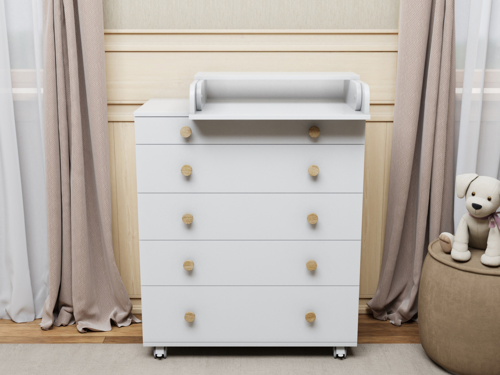 Комод Идеальный с пеленальным столиком цвет белый