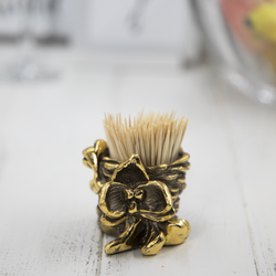 Держатель для зубочисток Орхидея Ликаста Бронза