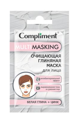 Compliment Саше MULTIMASKING ОЧИЩАЮЩАЯ ГЛИНЯНАЯ МАСКА для лица с белой глиной и цинком