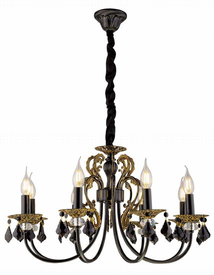 1730/8 BK+GD (1) Люстра Veneto Luce