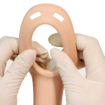 Фаллопротез поясной Strap-On полый силикон телесный 13,5 см