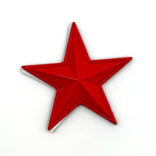 Наклейка Звезда малая Красная (размер 5,5х5,5см)