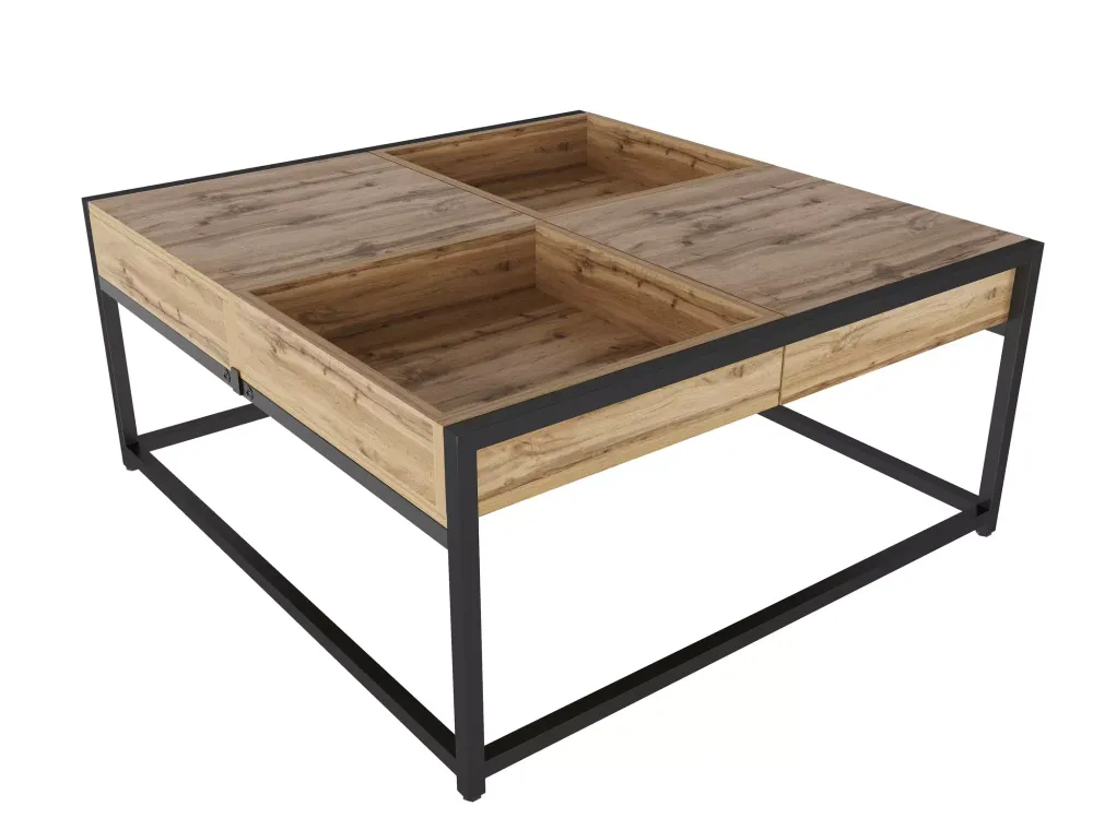 Стол журнальный "Аванти", (Дуб Вотан/Черный