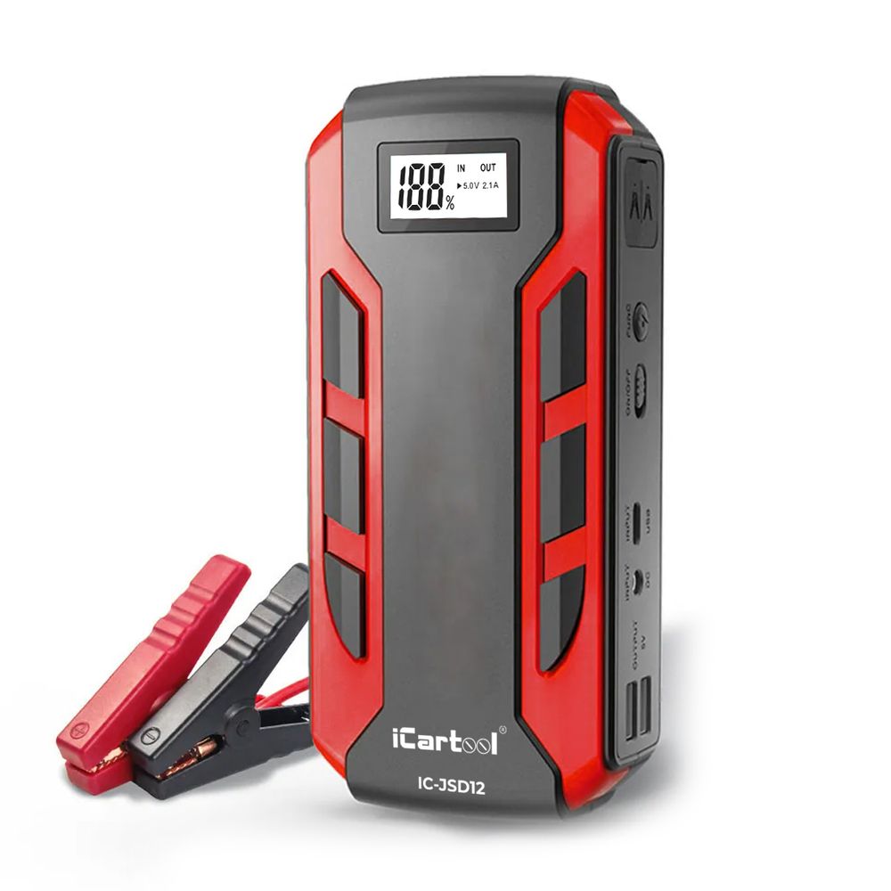 iCartool (IC-JSD12) Пусковое устройство 12В, 12 000 мАч, 500/800А