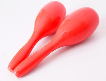 MA01 Маракасы средние на ручке, твердый пластик, 2 штуки. DADI