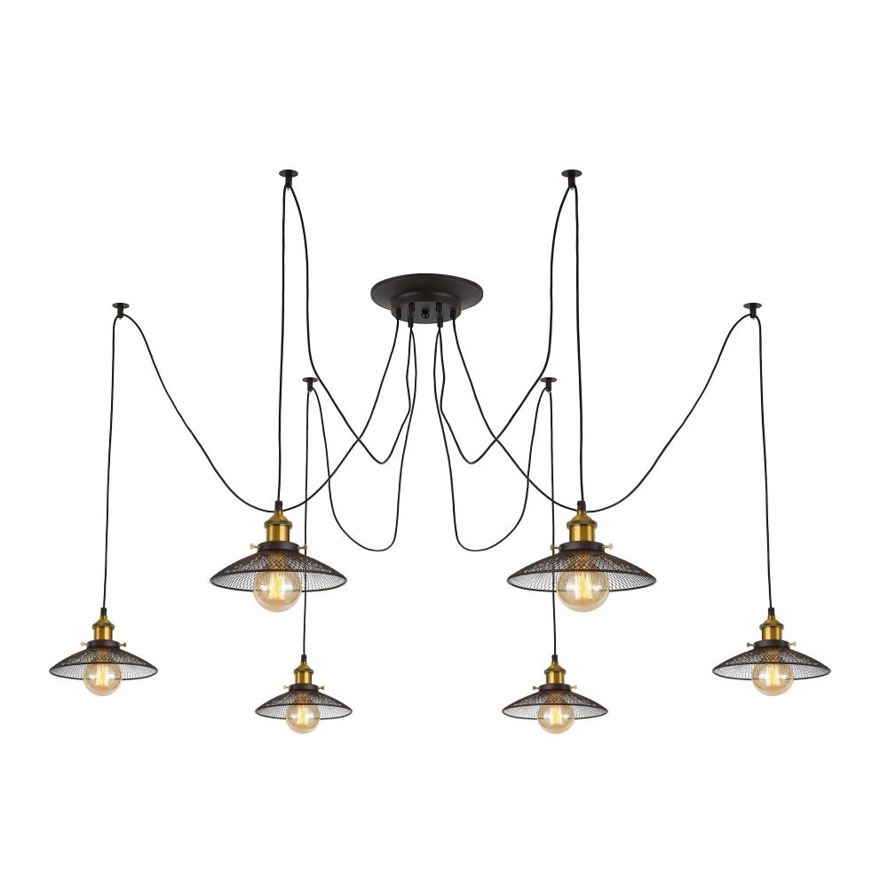 Citilux Эдисон CL451061 Люстра паук Венге Бронза