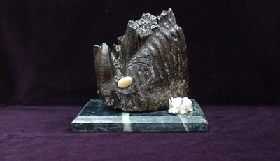 Зуб мамонта "Носорог", скульптура