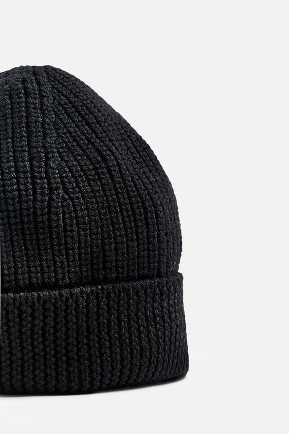 ZARA ШЕРСТЯНАЯ ШАПКА БИНИ, ЧЕРНЫЙ