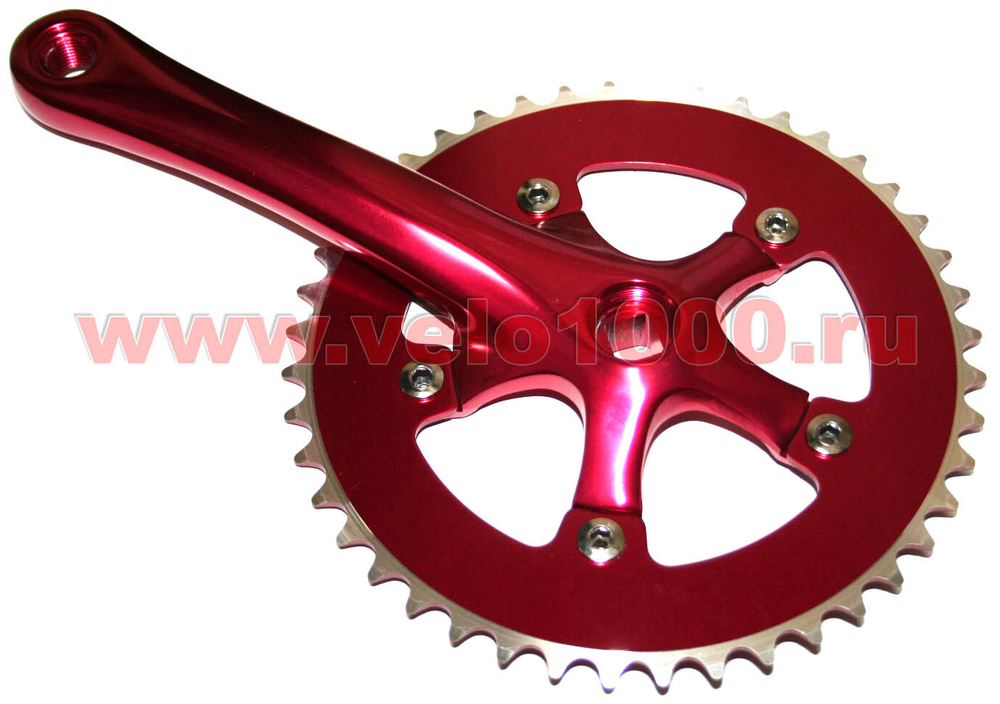 Шатуны для TRACK, FIX 44Tх3/32" , под квадрат, 170mm, красные SS-8101 Red