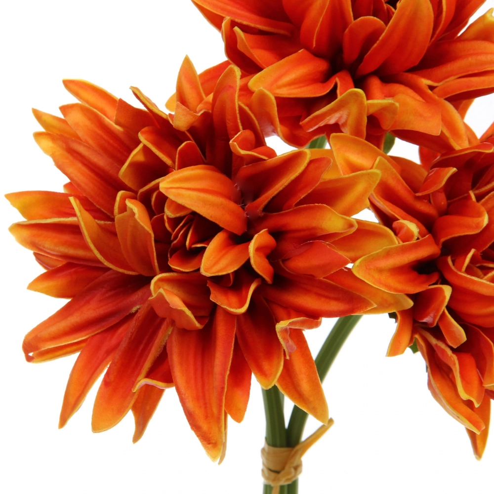 Цветы искусственные «Natur» 34см Хризантемы 3шт оранжевые