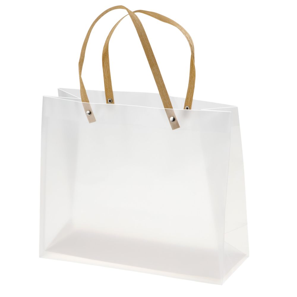 Пакет МАТОВЫЙ 25*30*11.5 с крафтовыми ручками