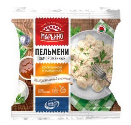 Пельмени "Марьино" Свинина говядина 400г. Морозпродукт