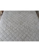 Наматрасник 180х200, на резинках, стёганный, хлопок, лен.