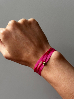 лента шелковая цвет барби