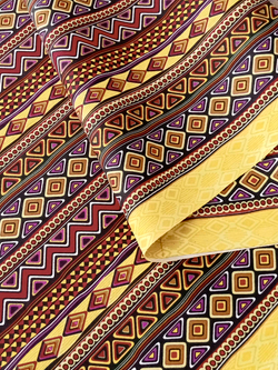 Ткань бязь плательная, рис. " Африканский орнамент", ширина 150 см, арт. 1031