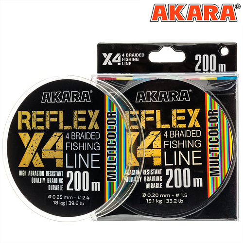 Шнур Akara Reflex Multicolor 200 м 0,12