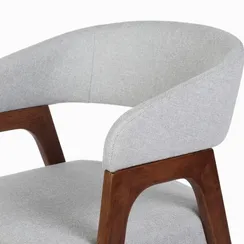 Стул Lordy, светло-серый, ножки орех