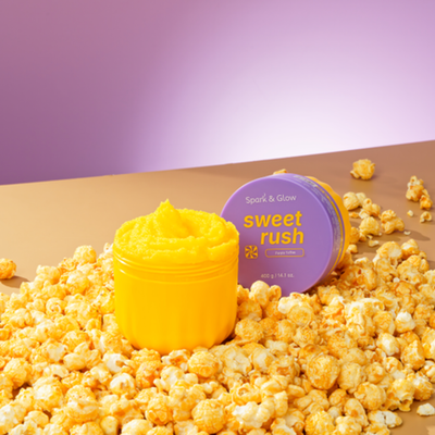 Скраб для тела с ароматом соленой карамели - Body scrub purple toffee scent, 400г