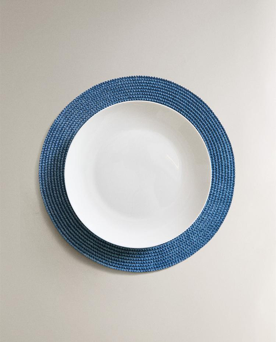 ZARA HOME ПОДСТАВКА ПОД СТОЛОВЫЕ ПРИБОРЫ (НАБОР ИЗ 2 ШТ.), СИНИЙ