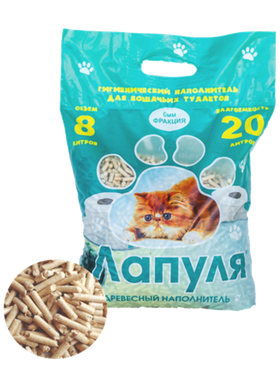 Древесный наполнитель "Лапуля" 8 л. (6)