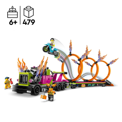 LEGO City Stuntz — Испытание трюков — Грузовик и пожарные обручи 60357 / артикул   60357  / GTIN 5702017416175