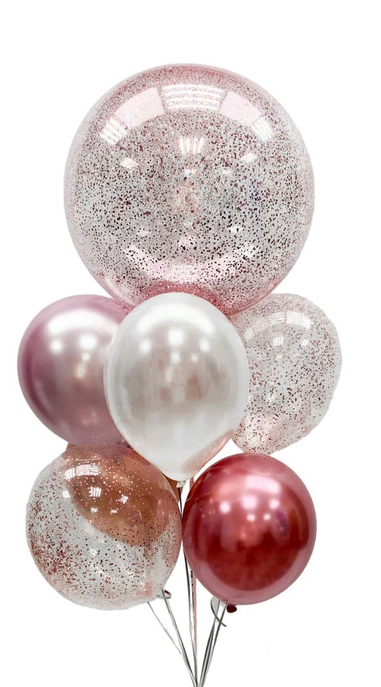 Воздушный сет шар-сфера Баблс (deco-bubbles) с конфетти