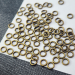 Колечки соединительные, 5×1мм, бижутерный сплав, цвет бронза, крепкие, хороший срез