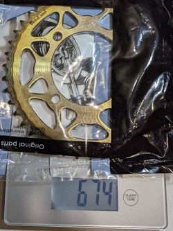 Ведомая звезда задняя 428H-43 (сталь, закаленные зубья) для мотоциклов и питбайков