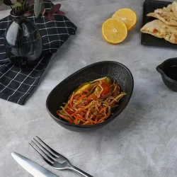 Салатник 300 мл овальный 16*12 см h6 см Black Raw Wood P.L. Proff Cuisine [6]