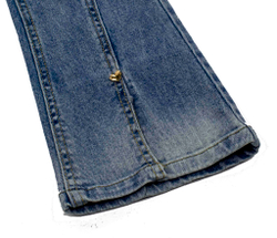 джинсы на резинке клеш Сердечки 4458