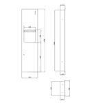 Встраиваемая система (диспенсер бум. полотенец, бак для мусора) COMPACT 12020.P.2.G золото