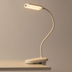 Настольный светильник ЭРА NLED-525-6W-W светодиодный аккумуляторный на прищепке белый