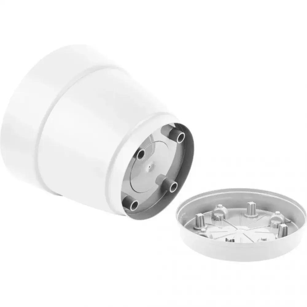 Горшок цветочный Villa de Fiori 48л D465мм, фиксированный поддон, на колесиках, белоснежный жасмин