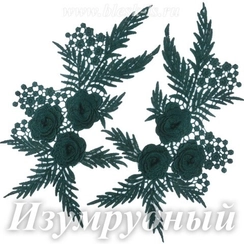 Лейсы кружевные, Изумрудный (модель LH008)