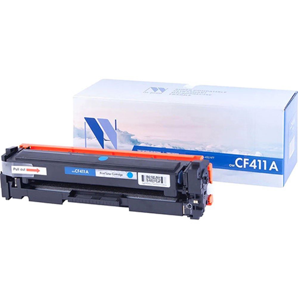 NV Print CF411A Картридж для HP Laser Jet Pro M477fdn/M477fdw/M477fnw/M452dn/M452nw, Cyan, 2 300 к