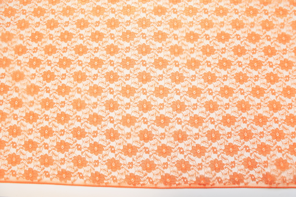 Гипюр оранжевый