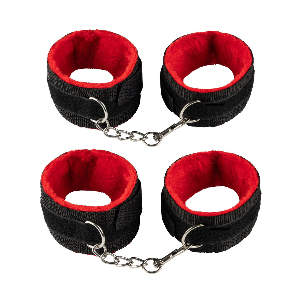 Набор из 8 черно-красных БДСМ-девайсов (Цвет: черный с красным)