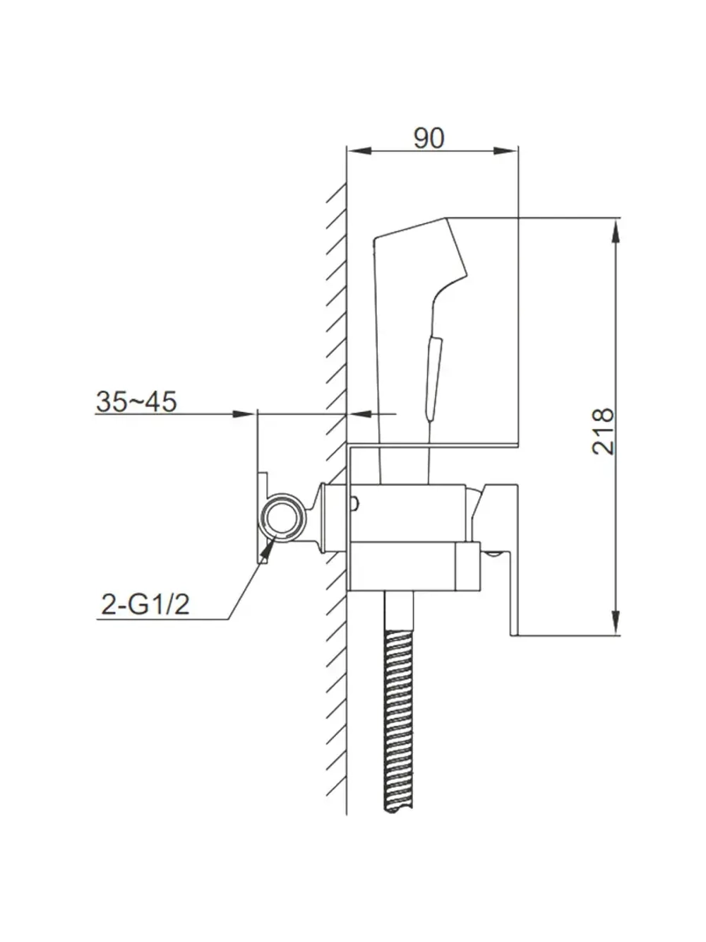 Гигиенический душ с бумагодержателем FRAP F2076-6