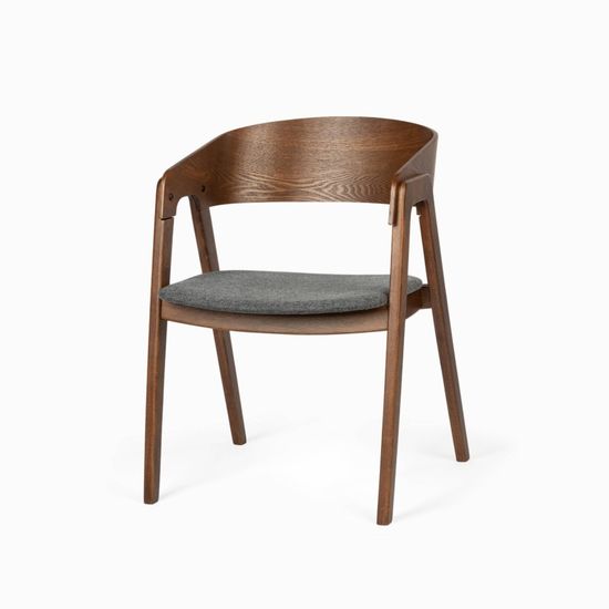 Стул Prerogative деревянный с сиденьем из серой ткани