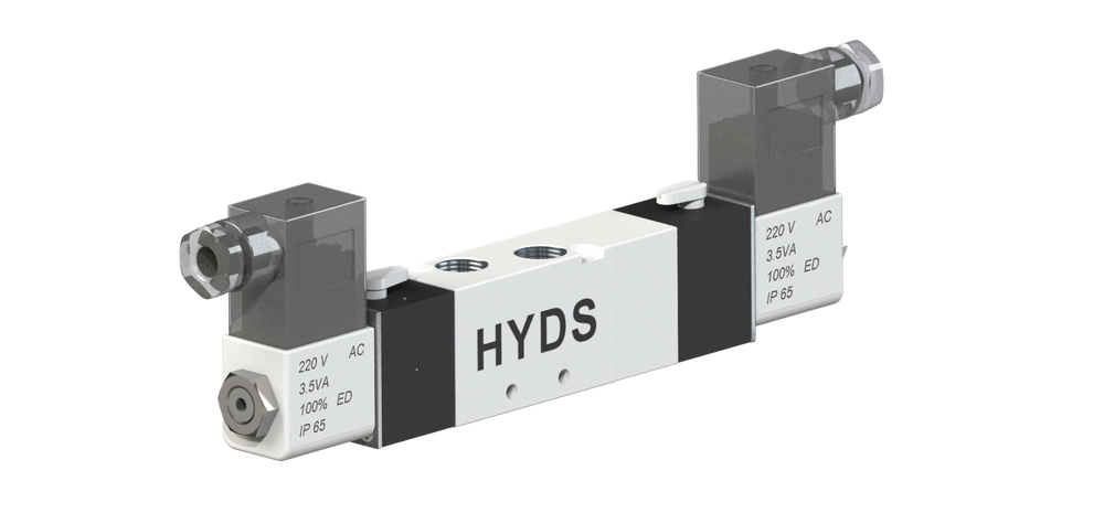 4V330C-08 AC220V Пневмораспределитель 5/3C, G1/4, AC 220В
