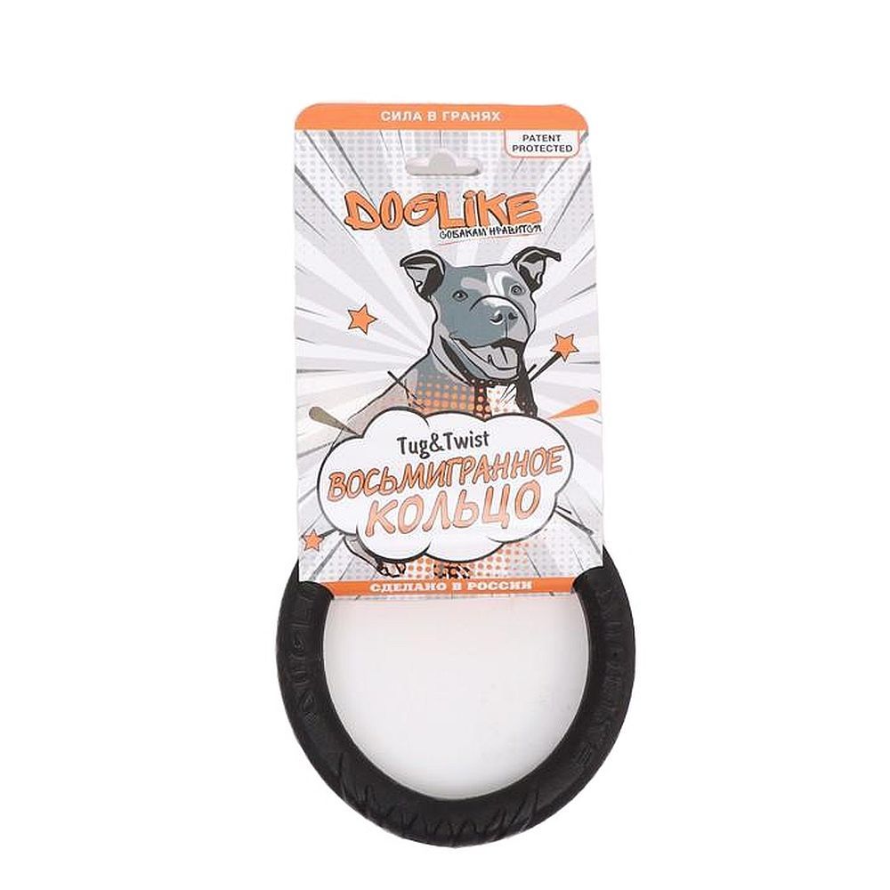 Снаряд Tug&amp;Twist Кольцо 8-мигранное Doglike крохотное (Чёрный) ⌀120мм