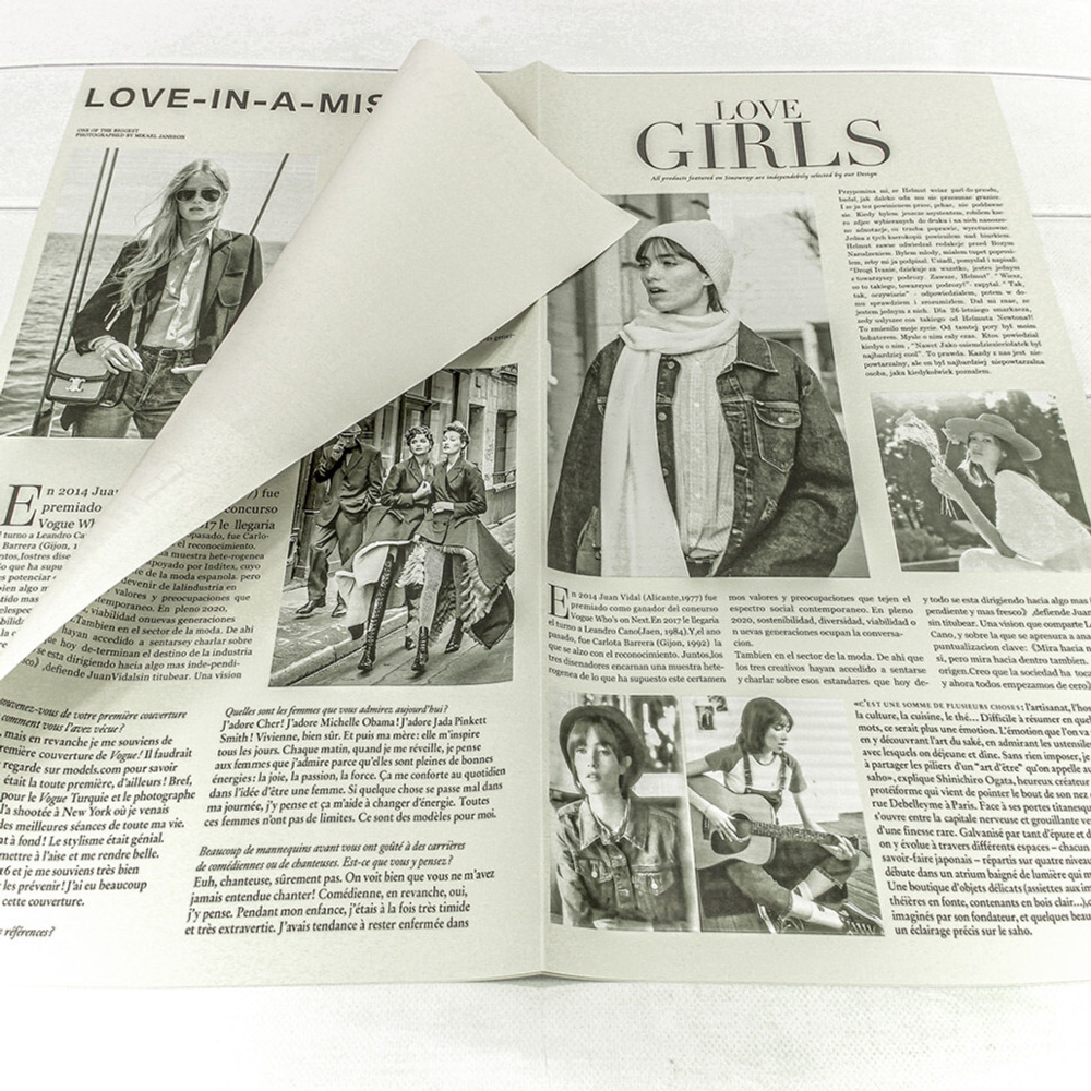 Пленка В листах 20 шт 57 х 57 см "Газета GIRLS" (Серый)