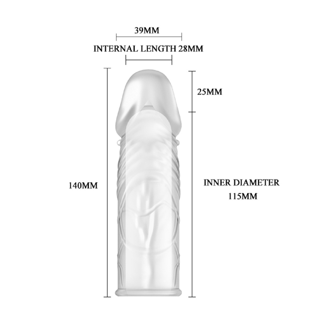 Насадка на пенис с закрытой головкой 13 см