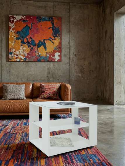 Стол журнальный BeautyStyle 5 белый/Luminar 189