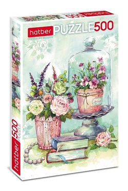 Пазл Hatber "Акварельные букеты" , 500 деталей , 500П32_18088, картонная основа, от 12 лет
