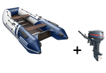 YACHTMAN-340 СК белый-синий + KAMISU T 9.9 BMS (комплект лодка + мотор)