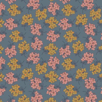 Flowering branches seamless pattern.