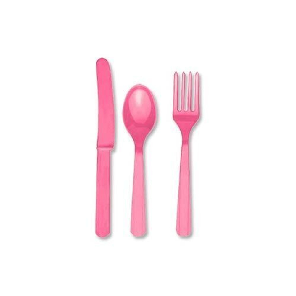 Столовые приборы нежно-розовые, 8 персон