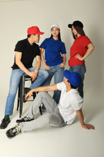 Поло с коротким рукавом 100 % хлопок.