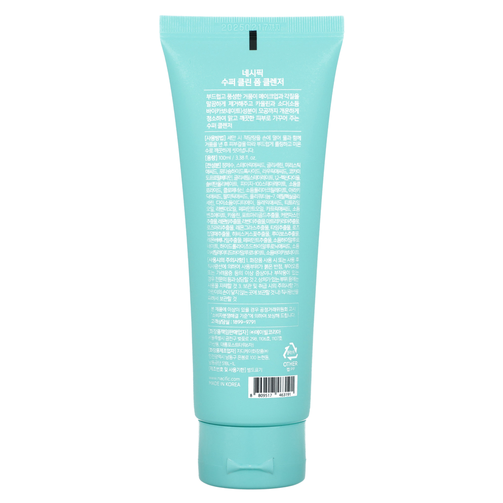 Nacific, Очищающая пенка Super Clean, 100 мл (3,38 жидк. унц.)